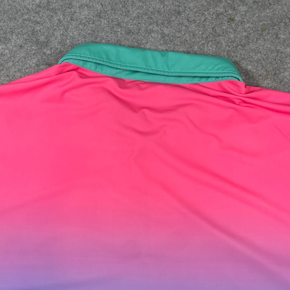 Sunday Swagger Mens Polo Shirt 4XL Pink, Purple, Blue, Teal Short Sleeve Stretch - Picture 3 of 14